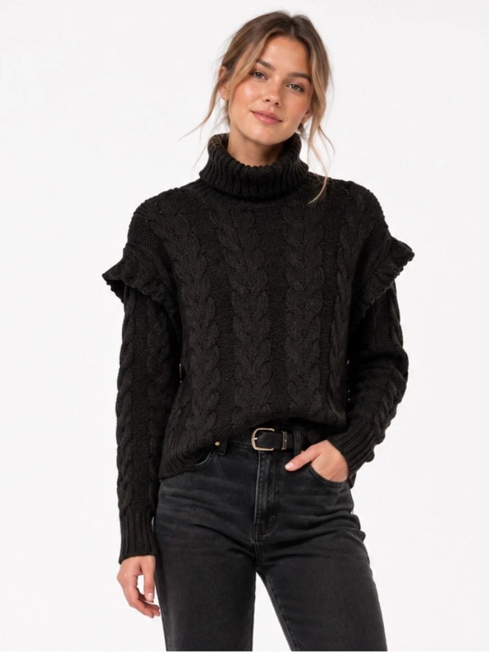 Joe’s Jeans Fuzzy Knit Sweater – Black | XS | New Without Tags